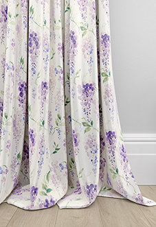 Wisteria Silk, Violet - Made to Measure Curtains
